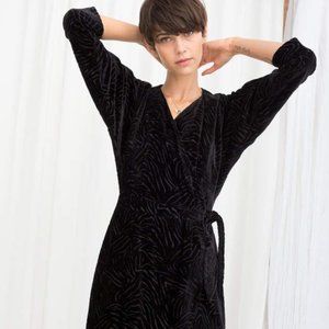 Velvet Zebra Wrap Dress - NEW WITH TAGS